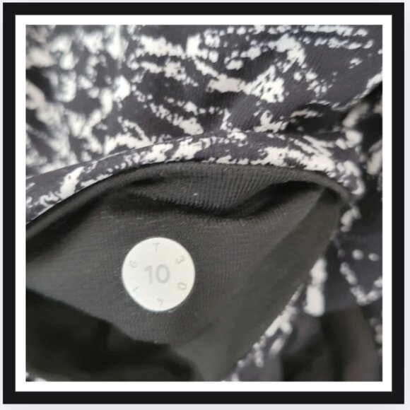 Lululemon Wunder Under Pant III Iced Wave White Black Leggings Low Rise - Picture 2 of 3